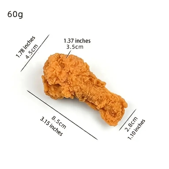 NWT! Fried Chicken Leg Cute Stlyish Key Chain NEW - Picture 4 of 5
